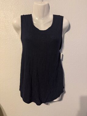 Old Navy Women's Black Scoop Neck Tank Top